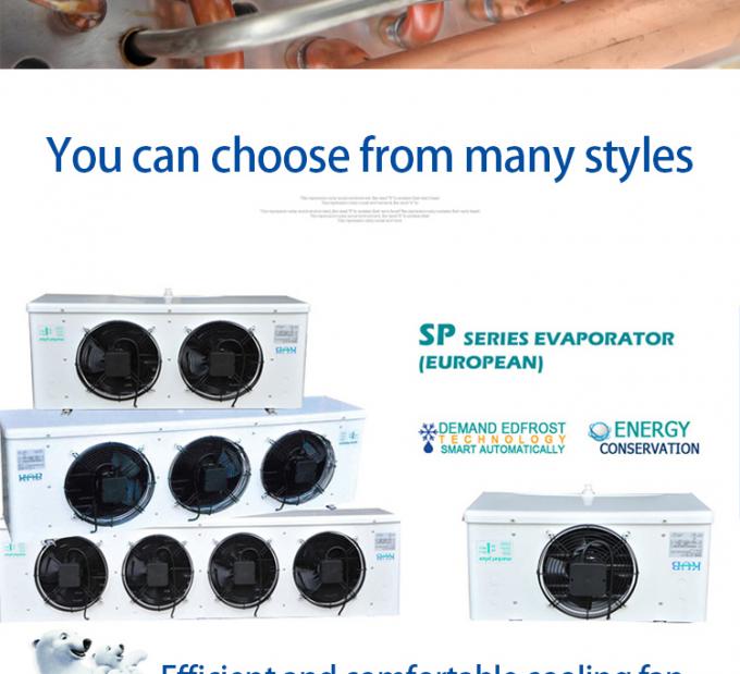 Πιστοποίηση SPAE053D CE Βιομηχανικός εξατμιστικός ψυκτικός με τρεις ανεμιστήρες για ψυχρό δωμάτιο 4