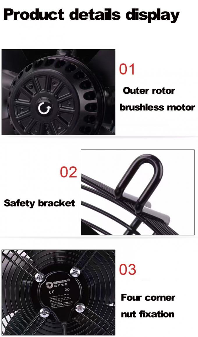 Η σειρά YWF 200 έως 630 mm ψυκτικό αποθήκευση ανεμιστήρας με λεπίδα κινητήρα κλιματιστήρα εξατμιστήρα ανεμιστήρα κατασκευαστής εξωτερικός περιστροφικός άξονας ανεμιστήρας ροής 5