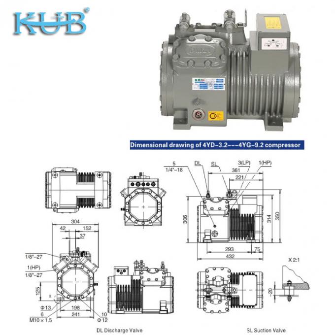 2HP έως 50HP Κατασκευασμένο στην Κίνα Υποστήριξη προσαρμοσμένου φθηνού συμπιεστή ψύξης ψυκτικού θαλάμου Ημικλειστός εμβολοφόρος συμπιεστής, συμπιεστής ψυκτικού θαλάμου, σύστημα ψυκτικού θαλάμου, βιομηχανικός ψυκτικός θάλαμος 4