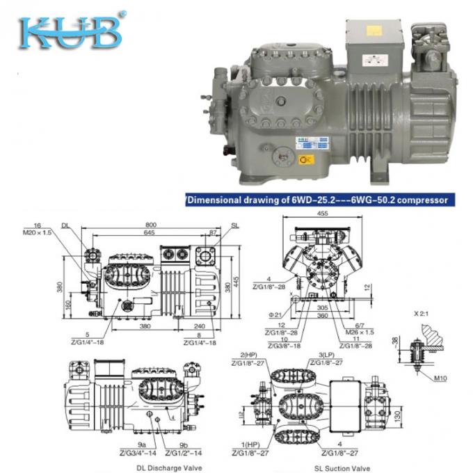 2HP έως 50HP Κατασκευασμένο στην Κίνα Υποστήριξη προσαρμοσμένου φθηνού συμπιεστή ψύξης ψυκτικού θαλάμου Ημικλειστός εμβολοφόρος συμπιεστής, συμπιεστής ψυκτικού θαλάμου, σύστημα ψυκτικού θαλάμου, βιομηχανικός ψυκτικός θάλαμος 7