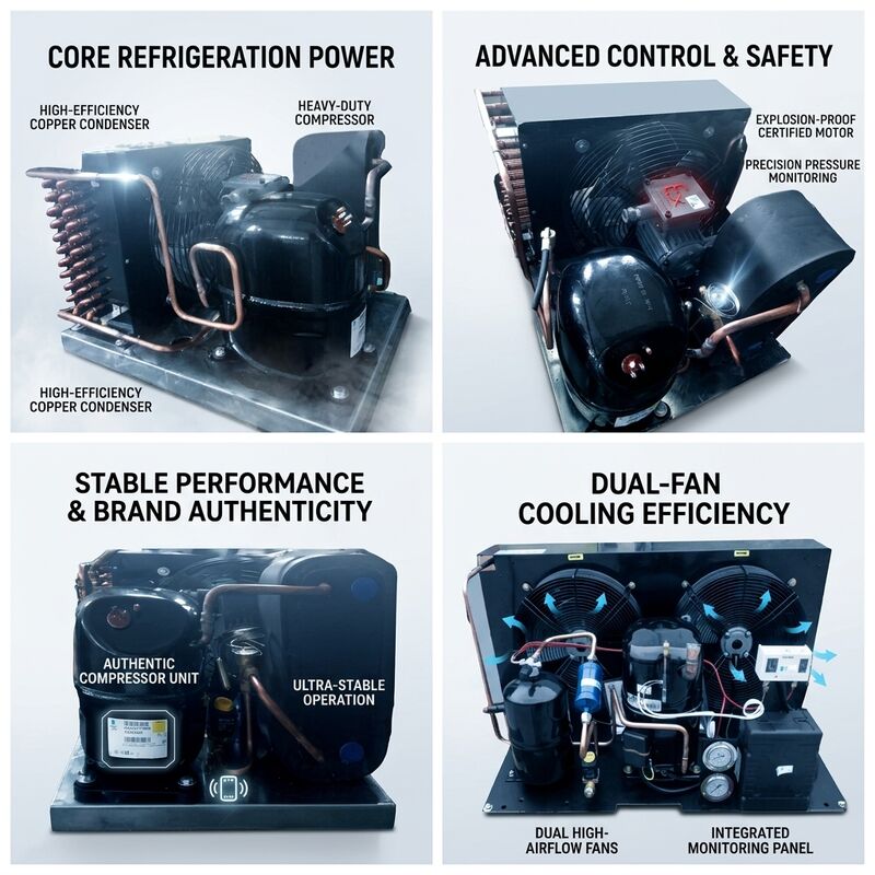 Copeland ZB15KQE Scroll Compressor Small Condensing Unit 2HP R404A 220V 50Hz Hermetic Coldroom Freezer