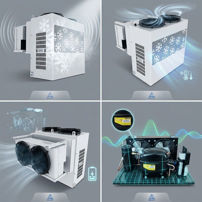 Έξυπνος ελεγκτής IoT Μικρή μονάδα συμπύκνωσης 2HP Hermetic Scroll R404A Συναγερμός απομακρυσμένης παρακολούθησης WiFi Ψυχροκαταψύκτης