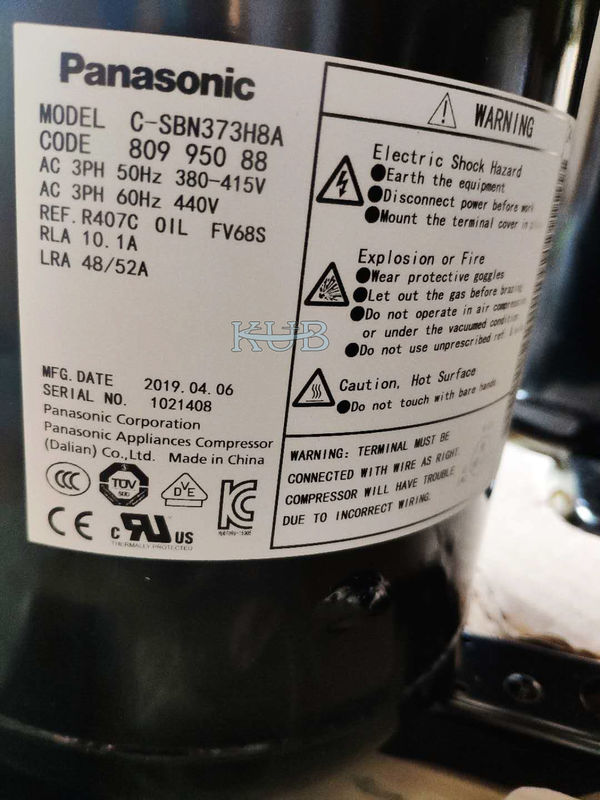 Η Sanyo 4.5hp r407c γ-SBN373H8A τυλίγει την ερμητική νέα τιμή συμπιεστών της Panasonic κρύων δωματίων όρου και 380V τυποποιημένη