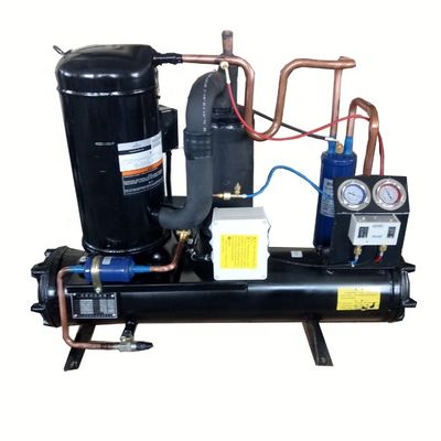 Μονάδα συμπύκνωσης υδρόψυκτη 10HP με συμπιεστή Copeland Scroll για μεγάλη διάρκεια ζωής και εφαρμογές κατά παραγγελία